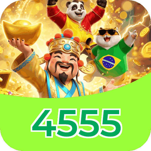 Interface do aplicativo 4555 mostrando jogos disponíveis no iOS e Android